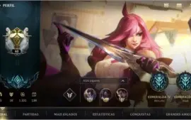 MAIN TOP/MID: ESMERALDA IV + 16 SKINS + 46 CAMPEÕES