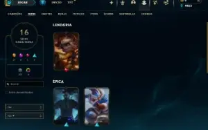 Diamante 4 com 41 Champs e 16 Skins