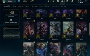 Diamante 4 com 41 Champs e 16 Skins