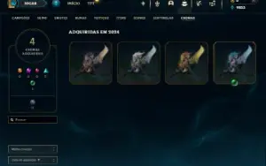 Diamante 4 com 41 Champs e 16 Skins
