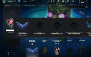 Diamante 4 com 41 Champs e 16 Skins