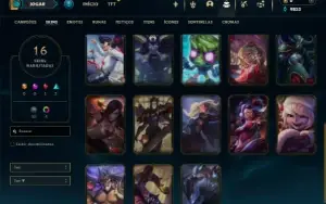 Diamante 4 com 41 Champs e 16 Skins