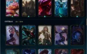 Conta league of legends 85 skins diamante season passada