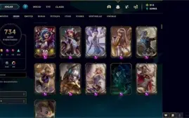 CONTA DE 2015: 734 SKINS