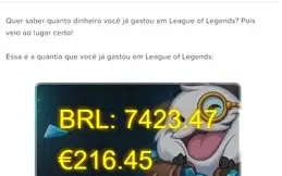 CONTA DE 2015: 734 SKINS