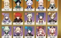 Conta Genshin AR56 com 12 personagens T5 e 3 armas T5