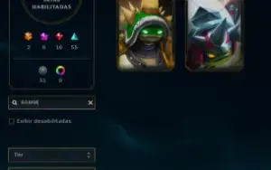 Conta Rara - Rei Rammus - Diversas Skins - Prime - Mono Cait