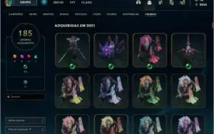 V> CONTA NO LOL ,1246 SKINS PAX TF , 180 CHROMAS , SKINS TFT