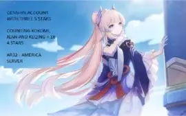 GENSHIN ACCOUNT WITH 3 5 STARS