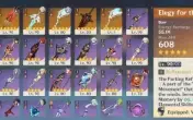 GENSHIN AR58 Hutao C1 + Homa + 16 personagens T5+ 6 armas T5