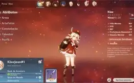 Conta Genshin Impact AR 5 com Klee e Jean