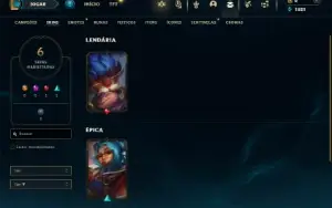 Bronze 4 com 35 Champs e 6 Skins
