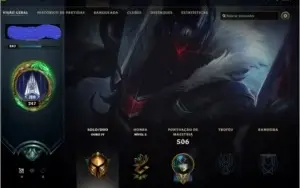 Conta Platina season na  passada, 84 skin Tdos campeões