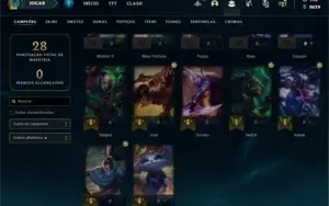Conta Diamante 1 League of Legends sem email confirmado.