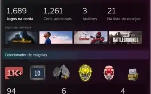 STEAM | NO-VAC | 10 anos | Level 53 | 1689 Jogos