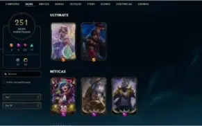 Conta D4 /251 Skins / lvl 452 / todos os campeões