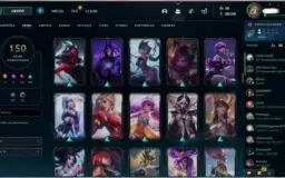 Conta lol com 4 skins Ultimates e 4 skins prestígios