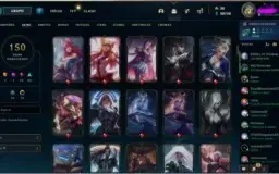 Conta lol com 4 skins Ultimates e 4 skins prestígios