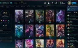 Conta lol com 4 skins Ultimates e 4 skins prestígios