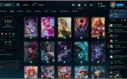 Conta lol com 4 skins Ultimates e 4 skins prestígios