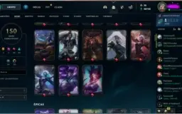 Conta lol com 4 skins Ultimates e 4 skins prestígios