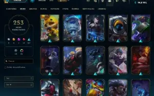 Conta lol 253 skins todos campeões