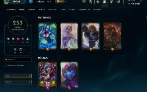 Conta lol 253 skins todos campeões