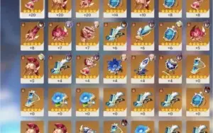 CONTA AR 50, COM KEQING+HUTAO+ZHONGLI Dentre outros 5 Stars