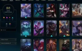Conta LOL d4 80 skins