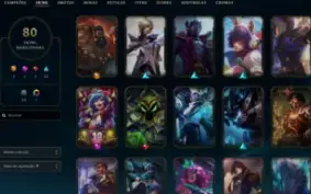 Conta LOL d4 80 skins