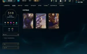Bronze 3 com TODOS os champs e 319 Skins ( Nivel 741 )