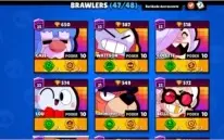 Brawl Starts (47/48) FULL ESTRELA + ACESSÓRIOS + NOME GRÁTIS