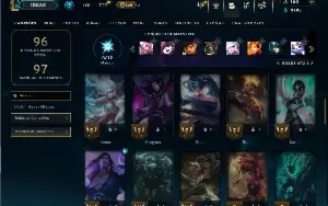 Unranked com 55 Champs e 29 Skins ( MONO SUP )