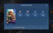 Conta móbile legendes 300 reais 152 skins épicas  116