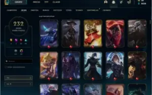 Conta lol, Gold 4, 232 skins , skins TFT + passe ativo