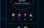 Conta lol, Gold 4, 232 skins , skins TFT + passe ativo