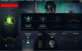 Conta platina 2 com 56% de winrate solo/duo lv 40
