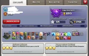 Clash of Clans CV9 quase FULL + 3.535 gemas