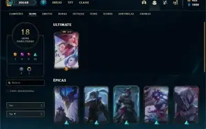 Conta Ferro 1 com 40 Champs e 19 Skins + 700 RP