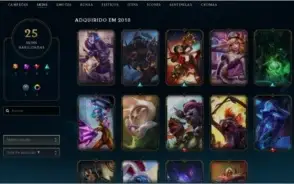 CONTA DIAMANTE 4 - 70 CAMPEÕES - 25 SKINS