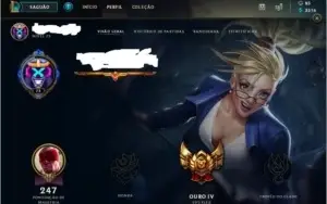 CONTA OURO 4 FLEX - OURO 5 SOLO / VARIAS SKINS E CAMPEÕES