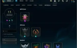 Conta League of Legends MMR Platina
