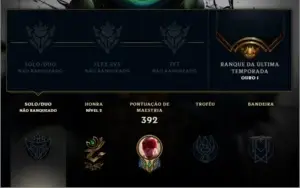 Conta League of Legends MMR Platina
