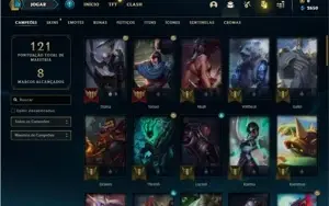 Conta prata 3 com 61 Champs e 16 Skins