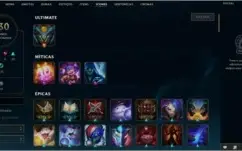 Conta League Of Legends com skins raras como rammus + icones