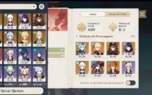 Conta Genshin Ar57 /10X5★/Kazuha C2+Bis / Eula+Bis/ Hutao C1