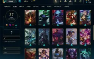 Ouro 4 com 41 Champs e 37 Skins + 21 Espolios