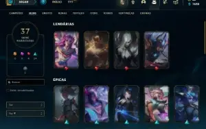 Ouro 4 com 41 Champs e 37 Skins + 21 Espolios