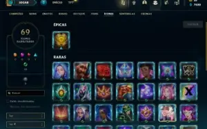 Ouro 4 com 41 Champs e 37 Skins + 21 Espolios