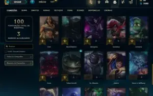 Ouro 4 com 41 Champs e 37 Skins + 21 Espolios